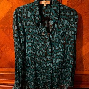 Diane von Furstenberg sheer top - 2 layers